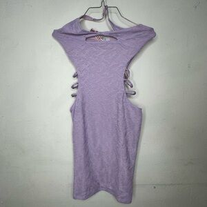 Oh Polly Lavender Cutout Mini Dress
